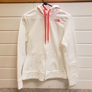SOLD! The North Face White Hoodie with Pink Accents